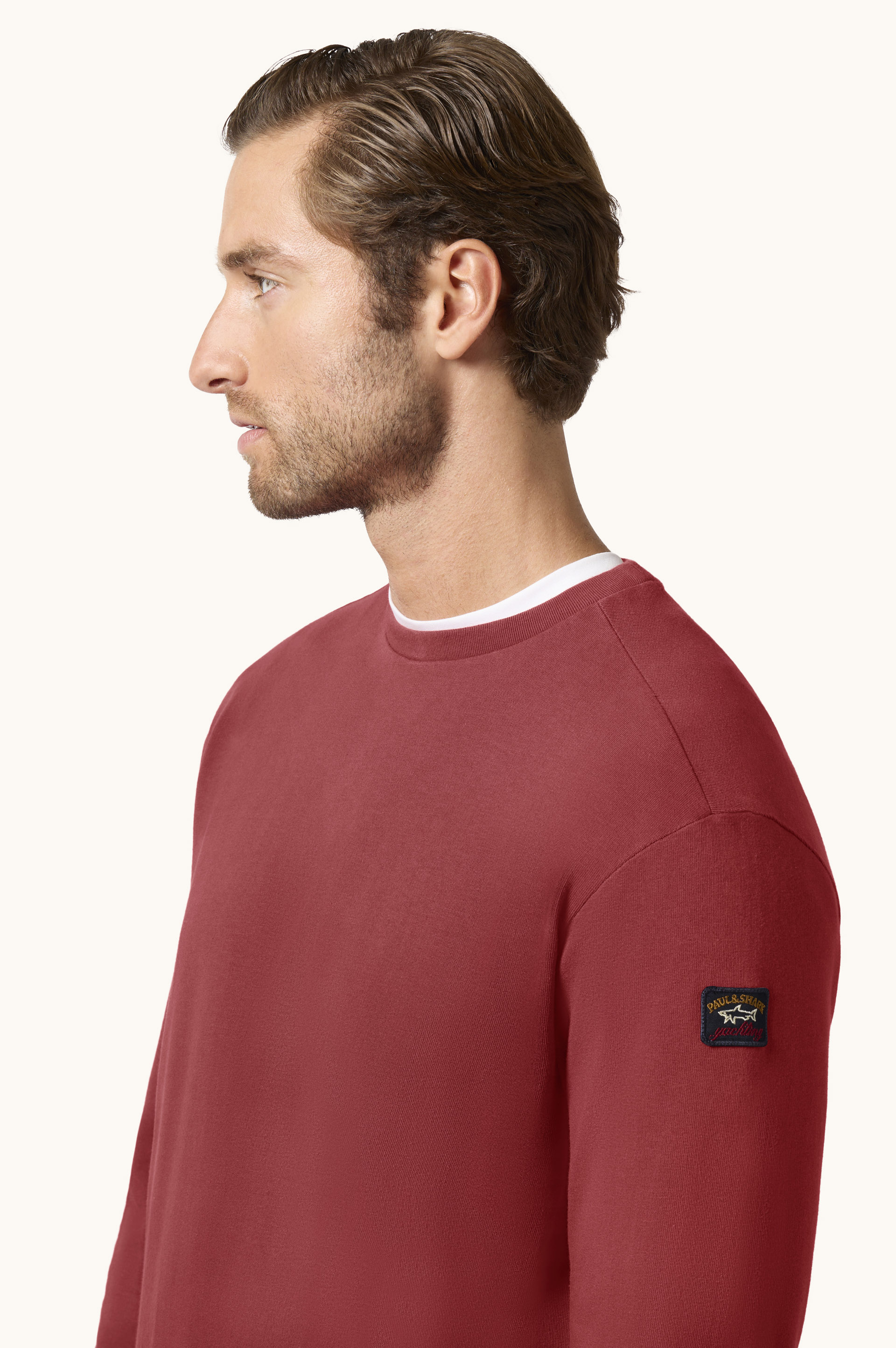 Sweat-shirt en coton avec badge iconique image number 4