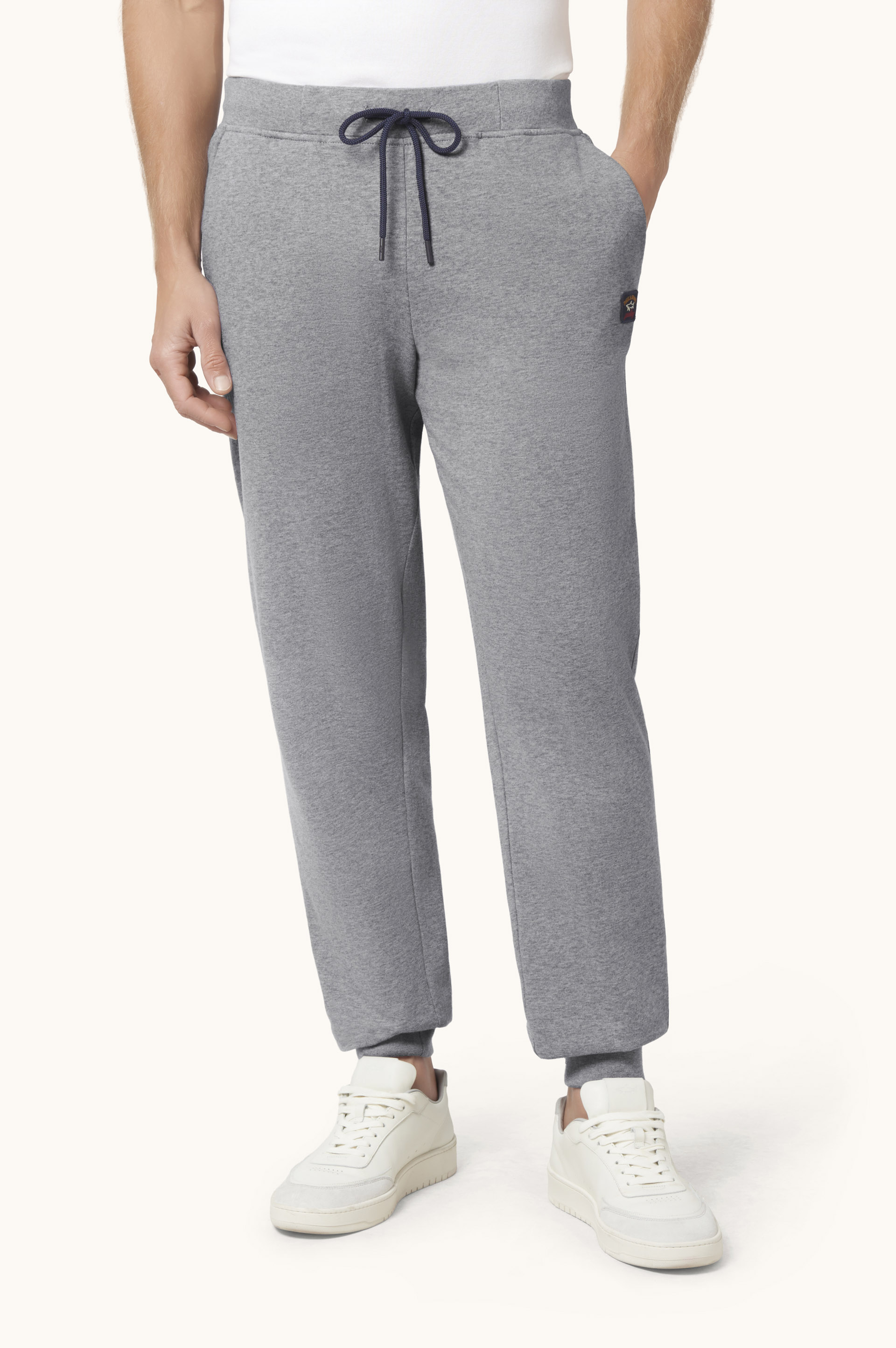 Cotton Jogger Trousers with Iconic Badge image number 0