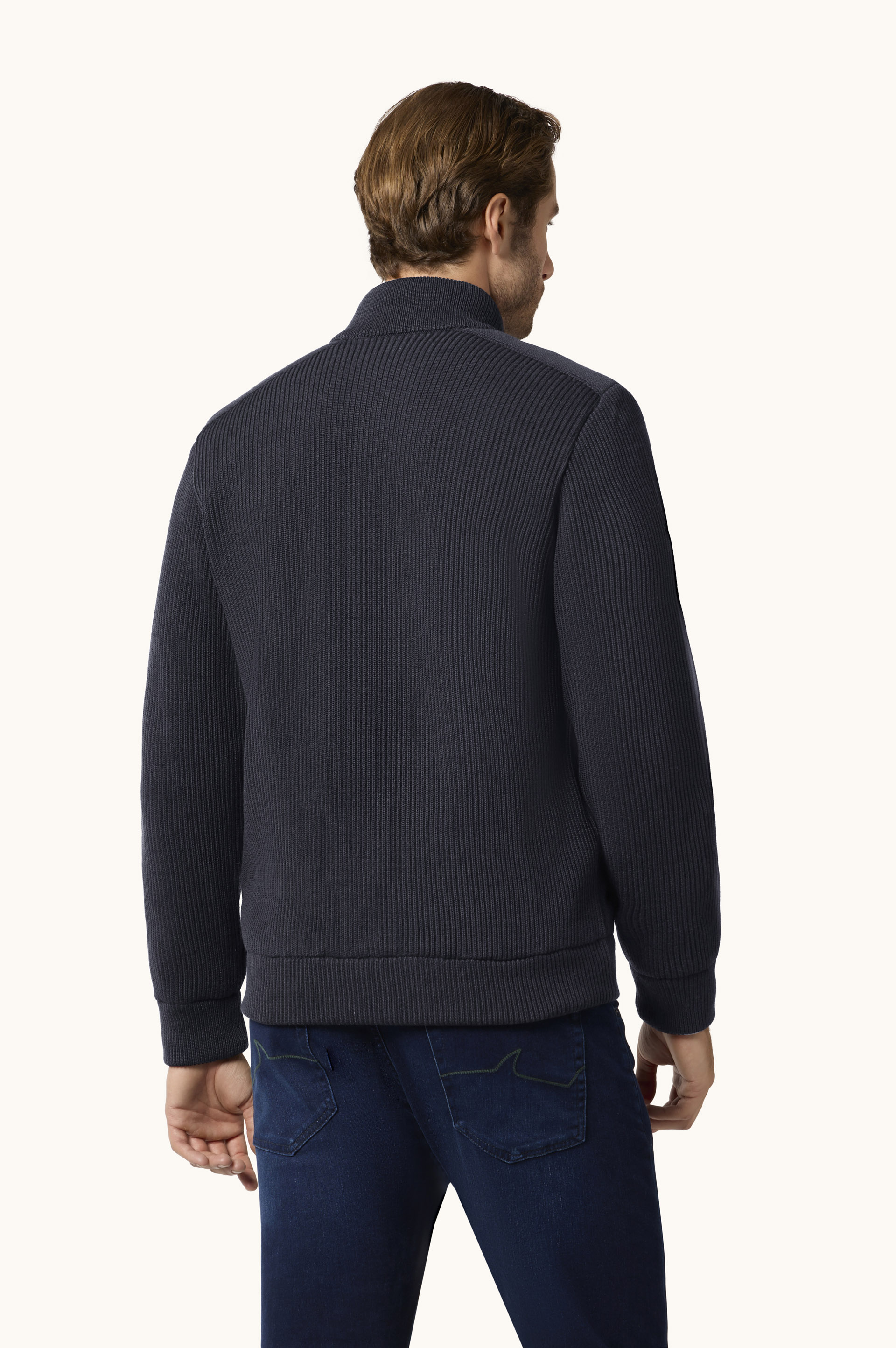Cardigan zip-up in lana soft Cool Touch image number 3
