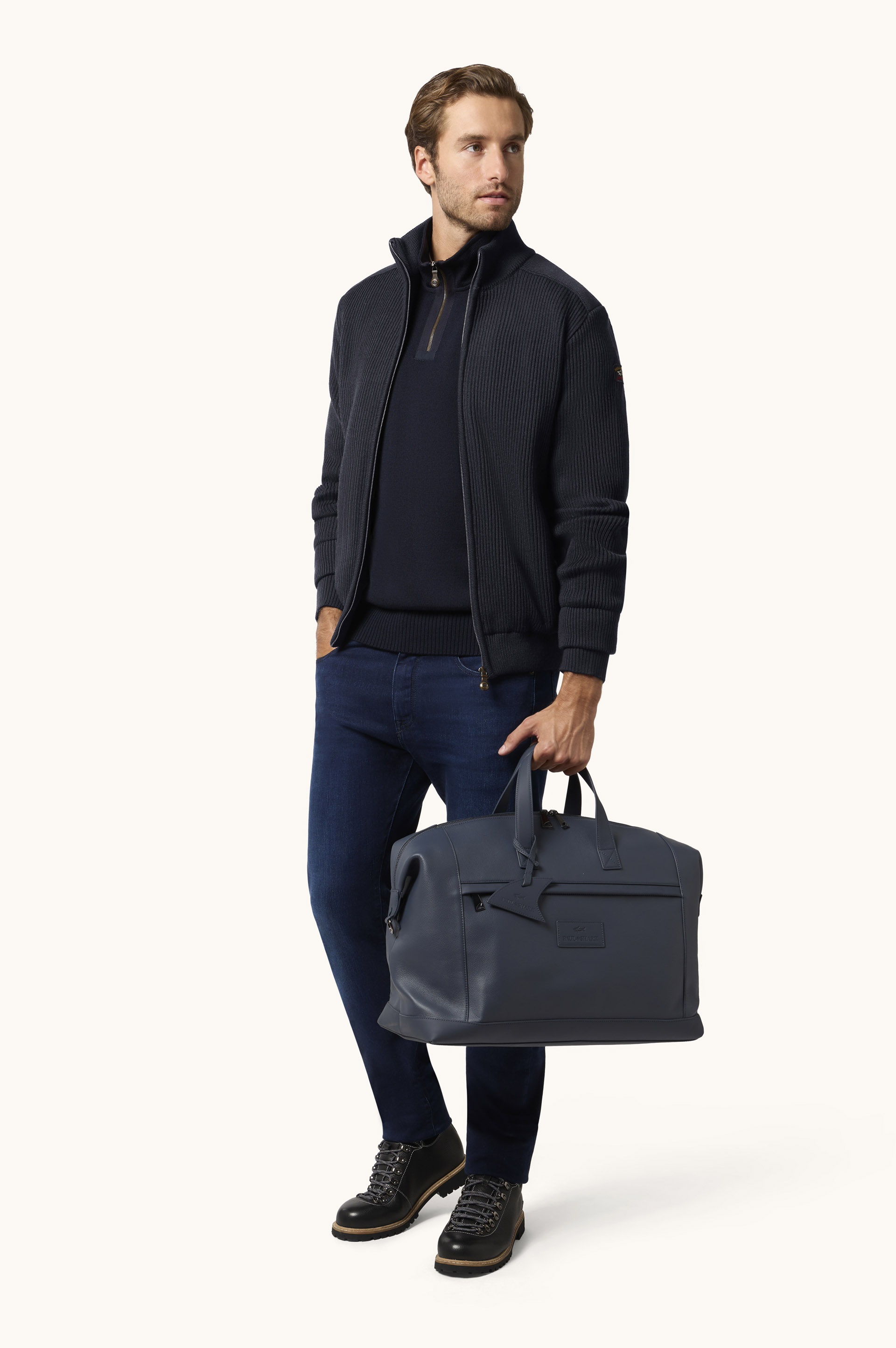 Cardigan zip-up in lana soft Cool Touch image number 2