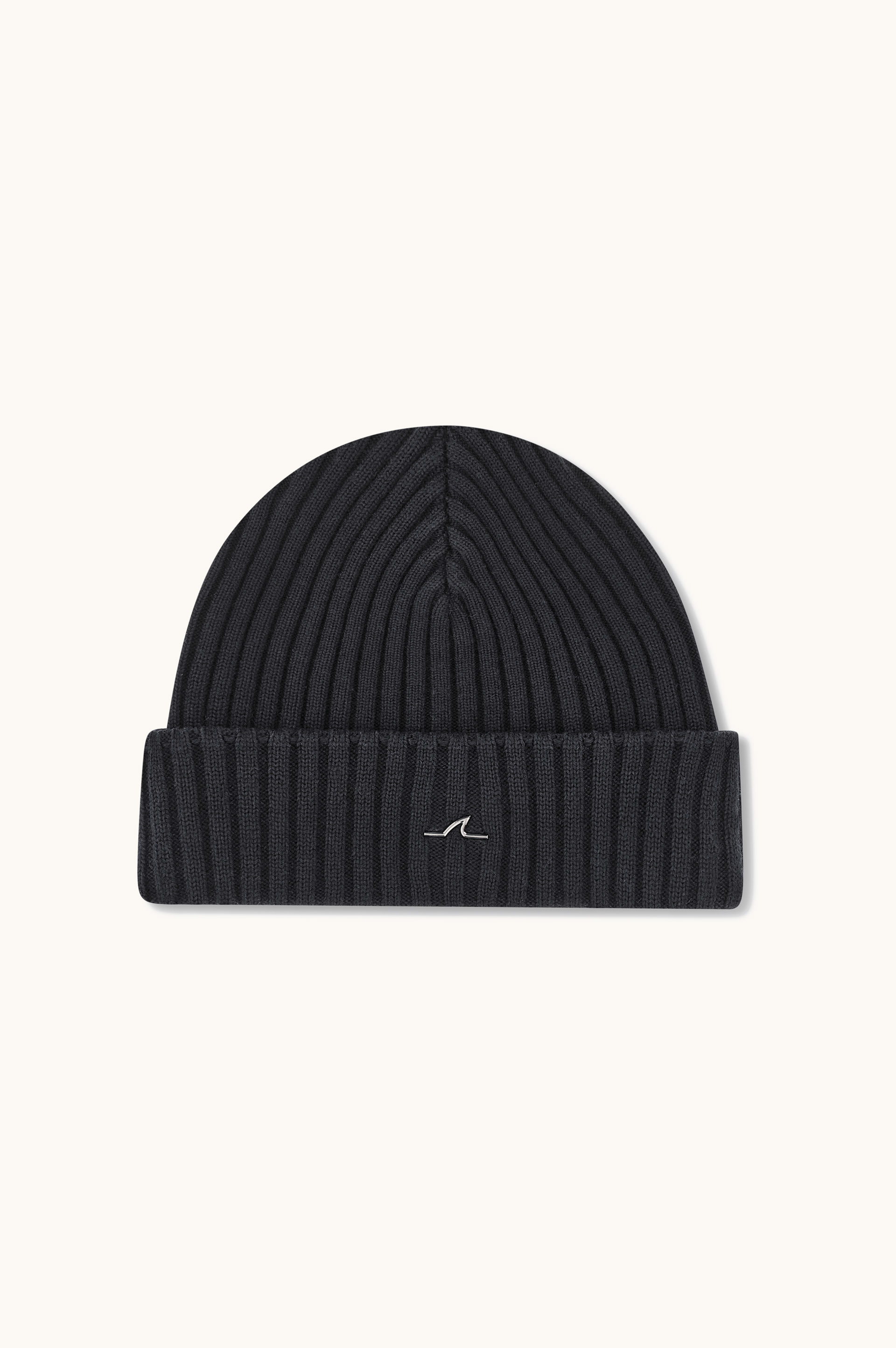 Ribbed wool beanie with Iconic badge image number 0
