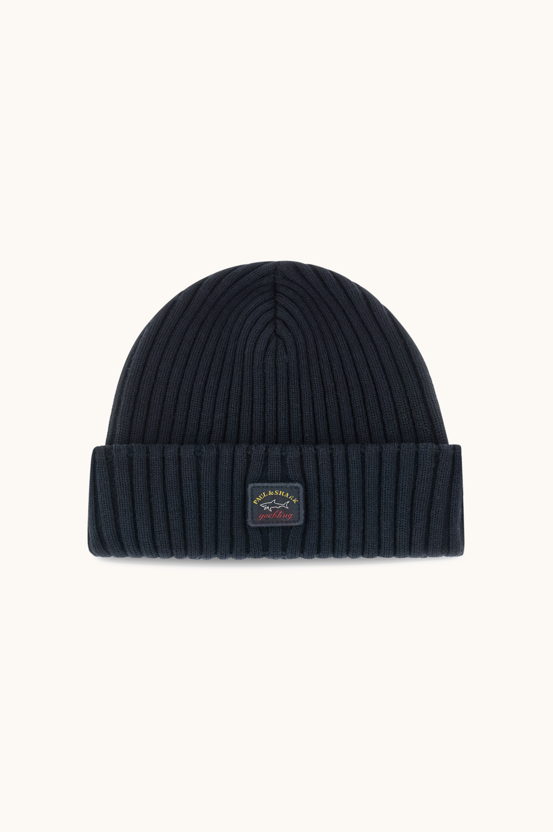 Ribbed wool beanie with Iconic badge image number 0