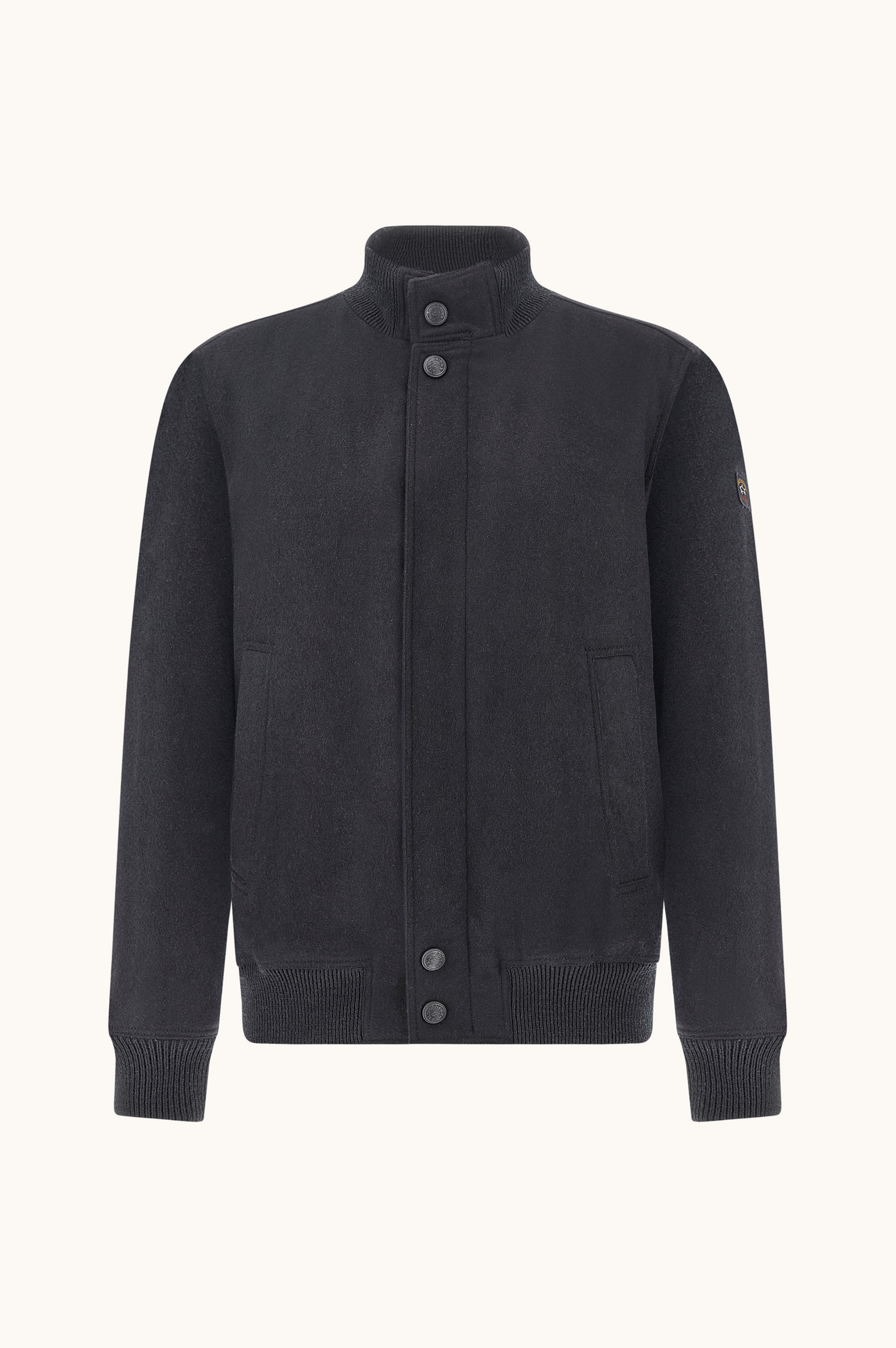 Bomber in lana con badge iconico image number 1