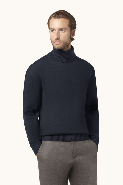 Pull &agrave; col roul&eacute; en laine Soft Cool Touch