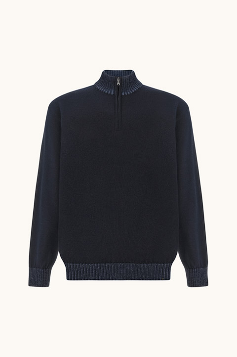 Soft Cool Touch wool half zip sweater