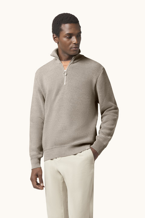 Tech Wool half zip sweater