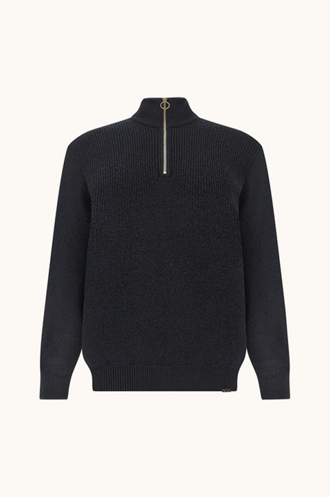 Pull &agrave; demi-zip en laine Tech Wool