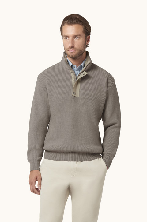 Джемпер с молнией до середины из Tech Wool с деталями Typhoon&reg;