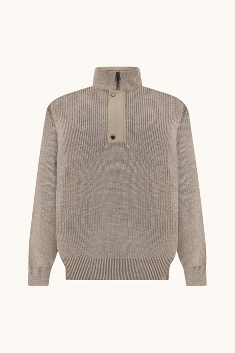 كنزة بسحّاب نصفي من Tech Wool مع تفاصيل Typhoon&reg;