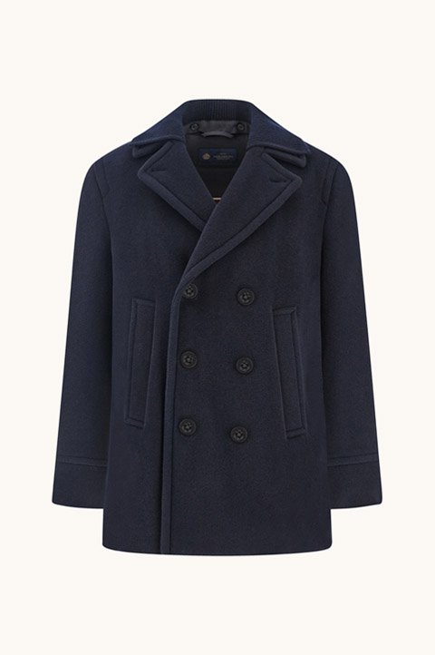 True Peacoat in wool and cashmere