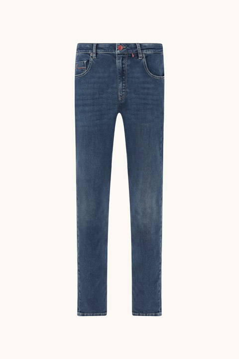 Varese Red Rivet Jeans aus Giza-Baumwolle