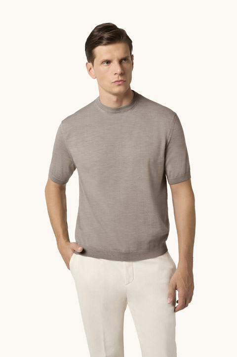 140's Superfine Merino wool T-shirt