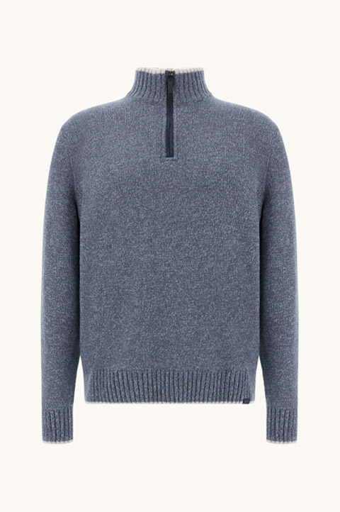 Wool and Cashmere Half-Zip Sweater