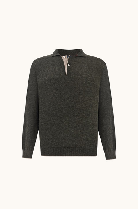Piuma wool polo shirt