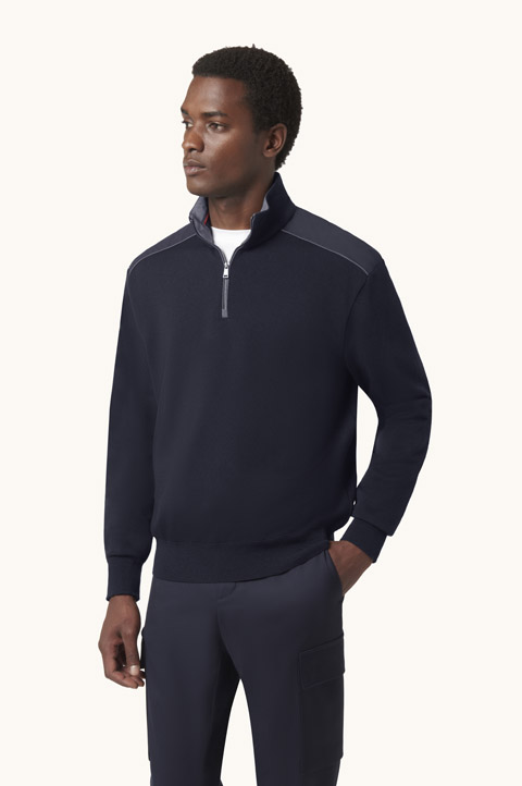 Wool Half-Zip Sweater with Typhoon&reg; Platinum Details