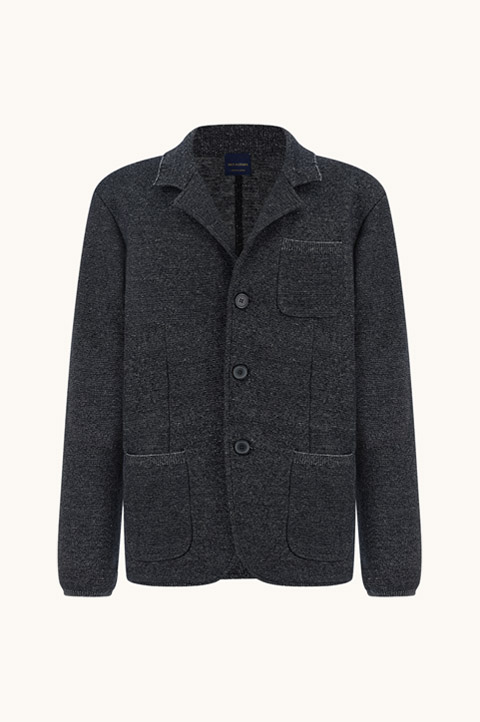 Blazer in lana e lino