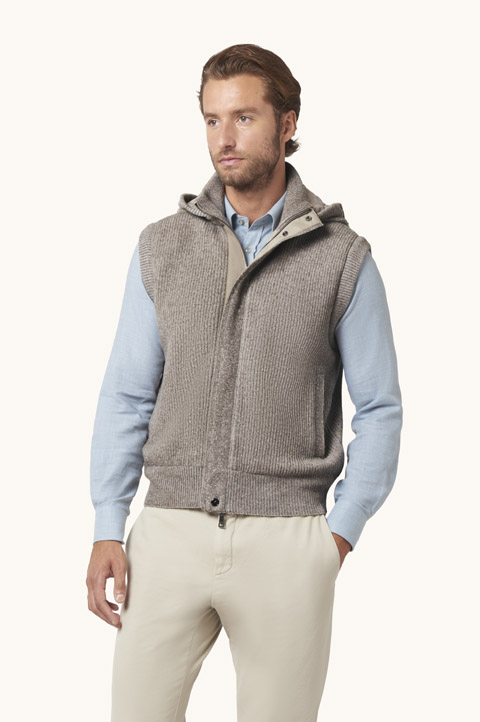 Gilet en laine et cachemire