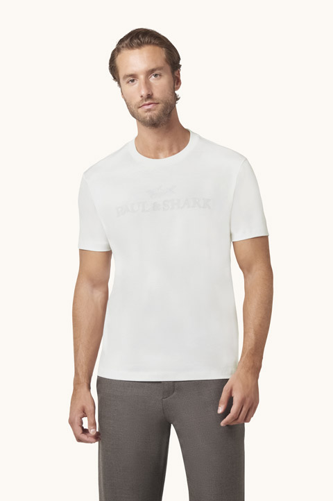 Camiseta de algod&oacute;n Aqua Touch con bordado del logo