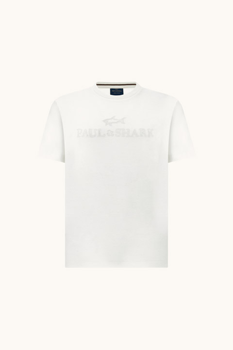 Aqua Touch cotton T-shirt with logo embroidery