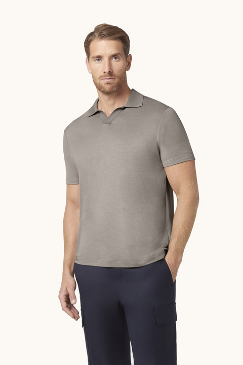 X-Soft Interlock Cotton V-Neck Polo