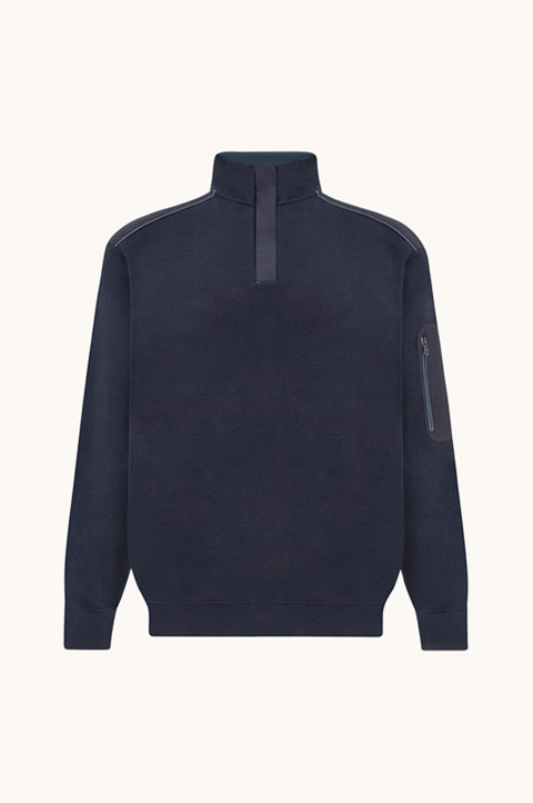 X-Soft Half-Zip Cotton Sweatshirt with Typhoon&reg; Platinum Details