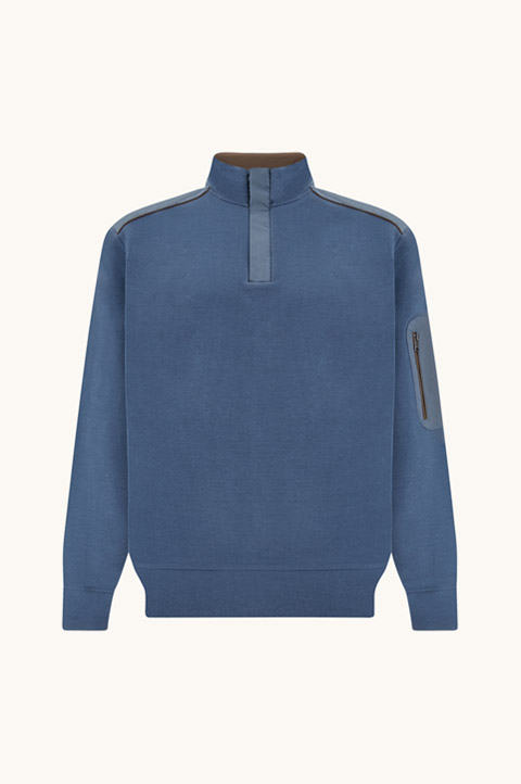 X-Soft Half-Zip Cotton Sweatshirt with Typhoon&reg; Platinum Details