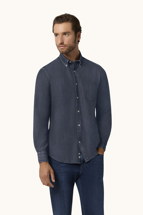 Camisa Soffio en denim ligero