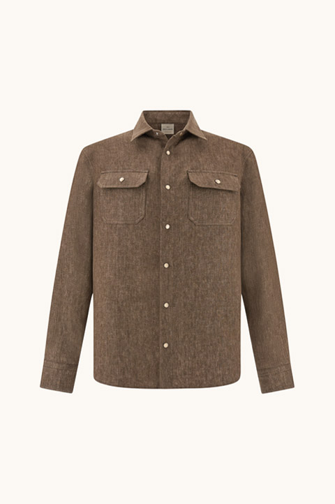 Sobrecamisa en lino de invierno