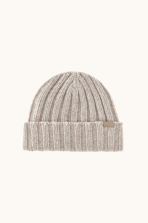 Wool and cashmere beanie