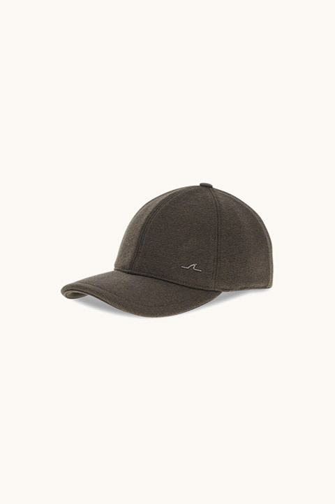 Wool baseball cap with metal Shark Fin