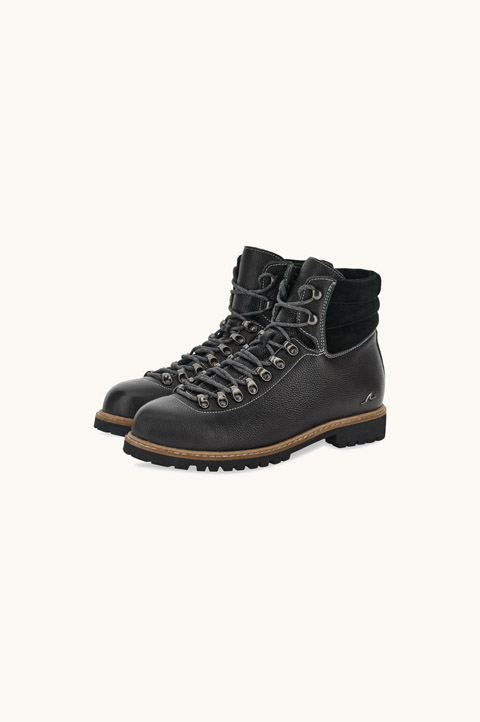 Leather lace-up boots
