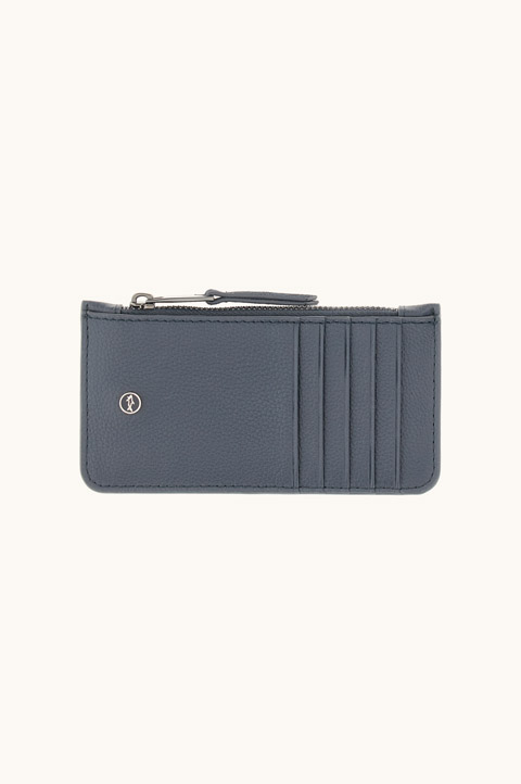 Firenze card holder in leather and suede