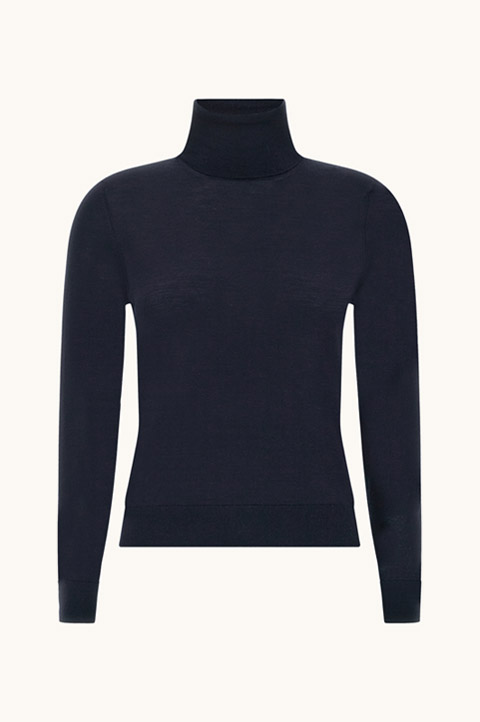 Pull col roul&eacute; en laine m&eacute;rinos