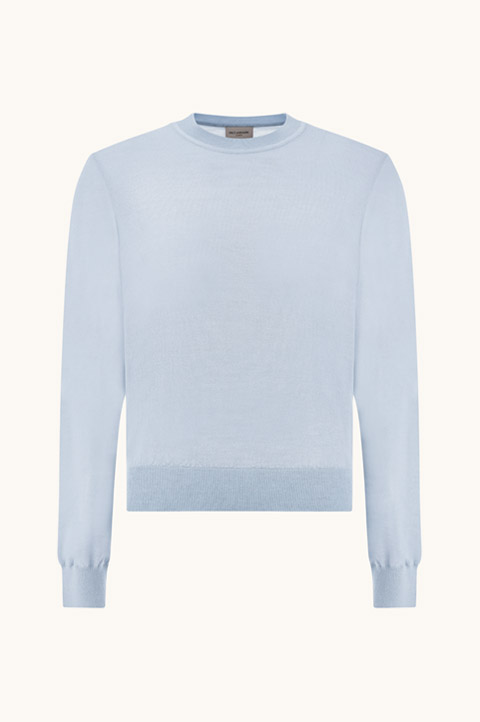 Wool and Silk Crewneck Sweater
