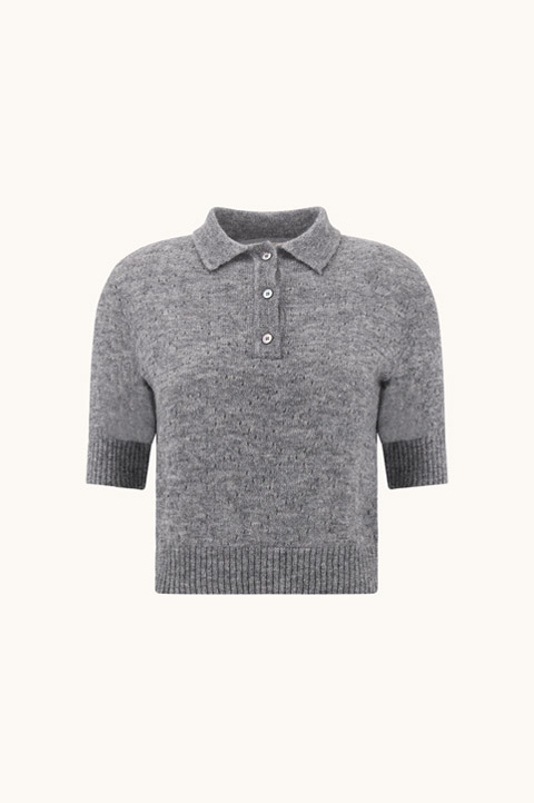 Polo de mezcla de alpaca