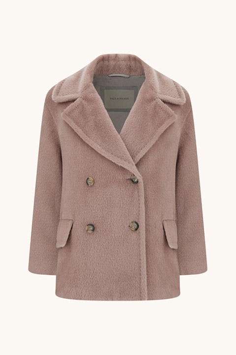 Wool and Baby Llama Blend Peacoat
