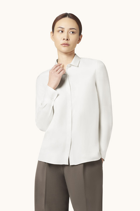 Camicia in twill di seta