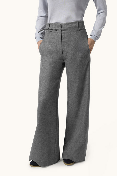Palazzo Wool Trousers