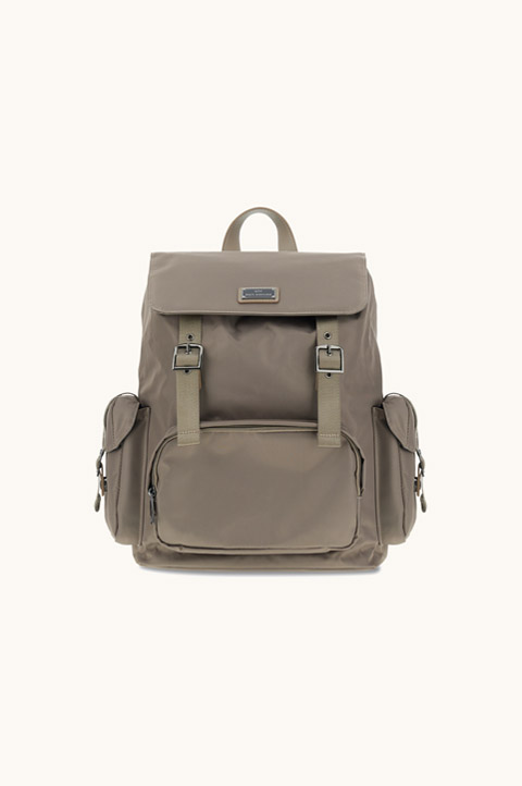 Sac &agrave; dos Milano en nylon avec finitions en cuir
