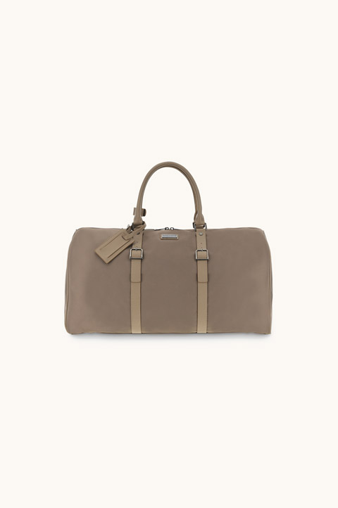 Sac de voyage Milano en nylon avec finitions en cuir