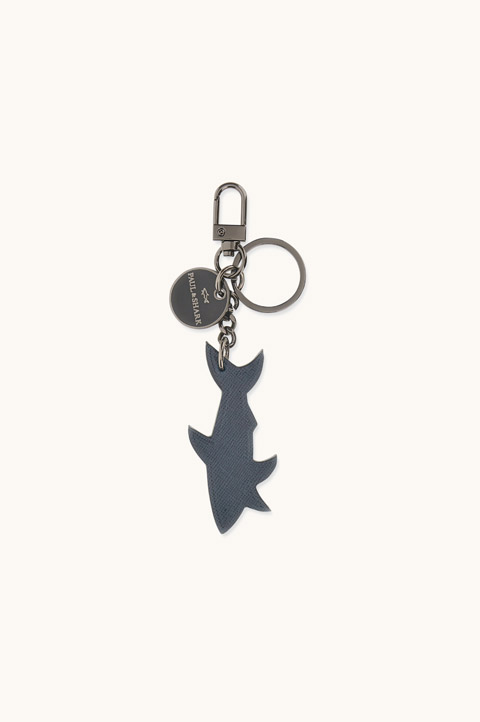 Llavero Shark de piel Saffiano