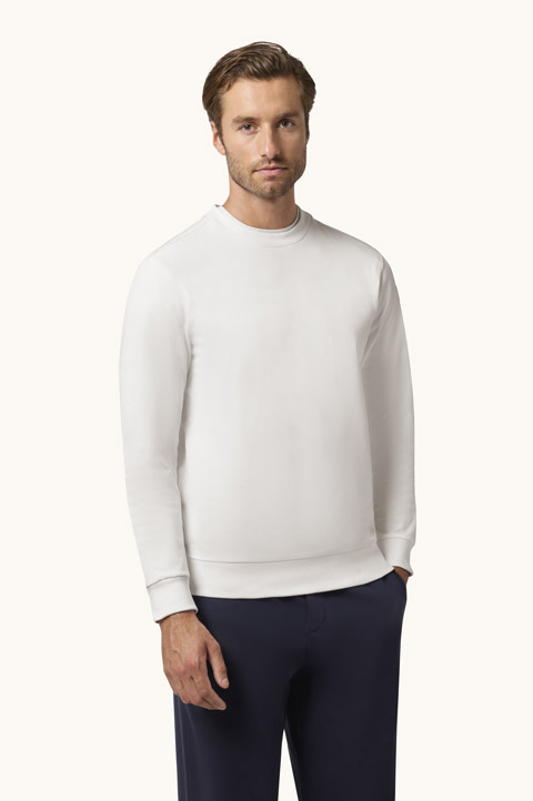 Sweat-shirt en coton avec badge iconique