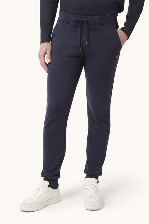 Pantalon de sport en coton avec badge iconique
