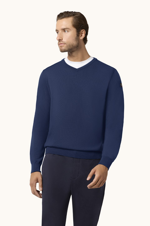 Pull col V en laine Merino Cool Touch 4.0
