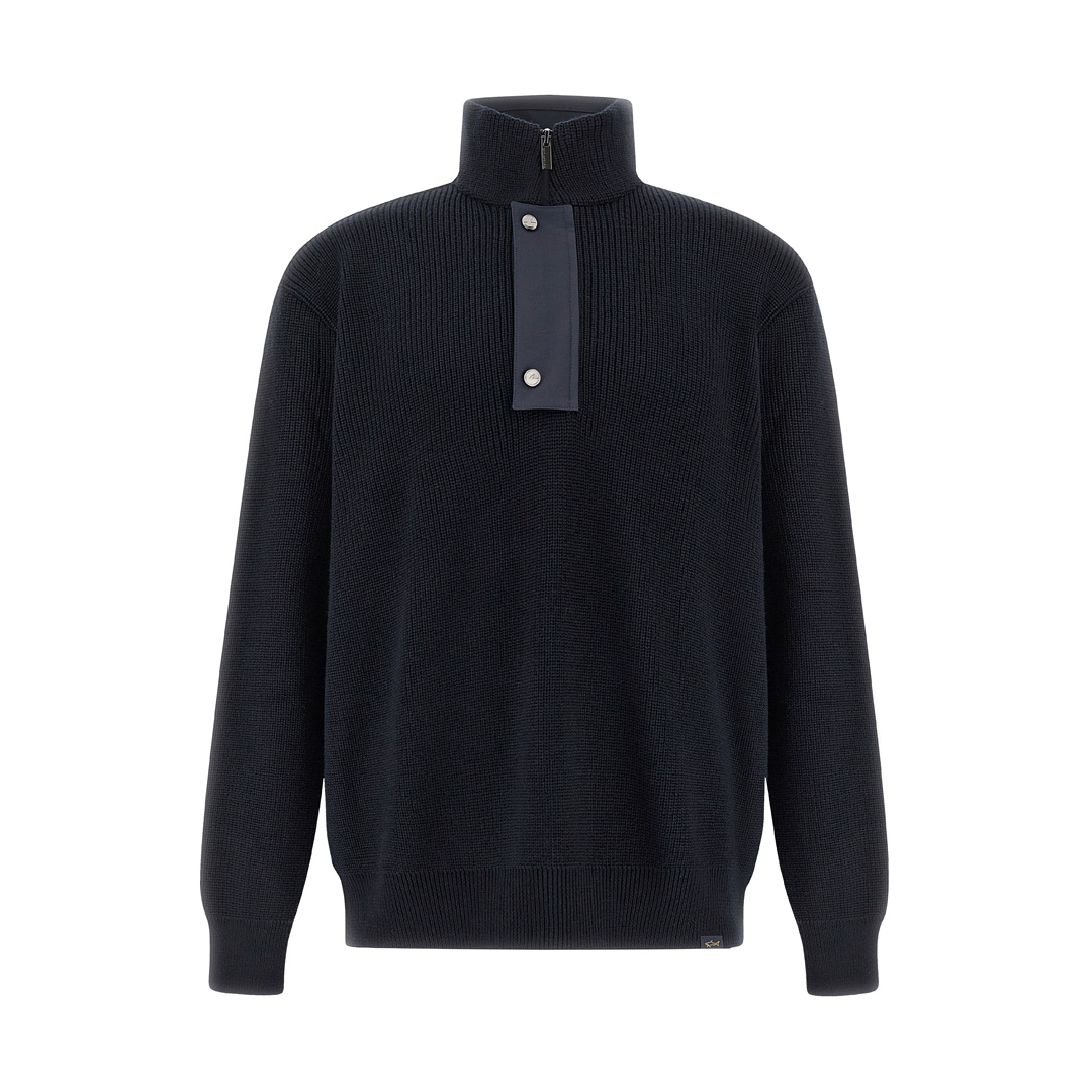 Paul & Shark , Turtlenecks, Male, Blue, L, Typhoon® Half Zip Jumper - Image 2