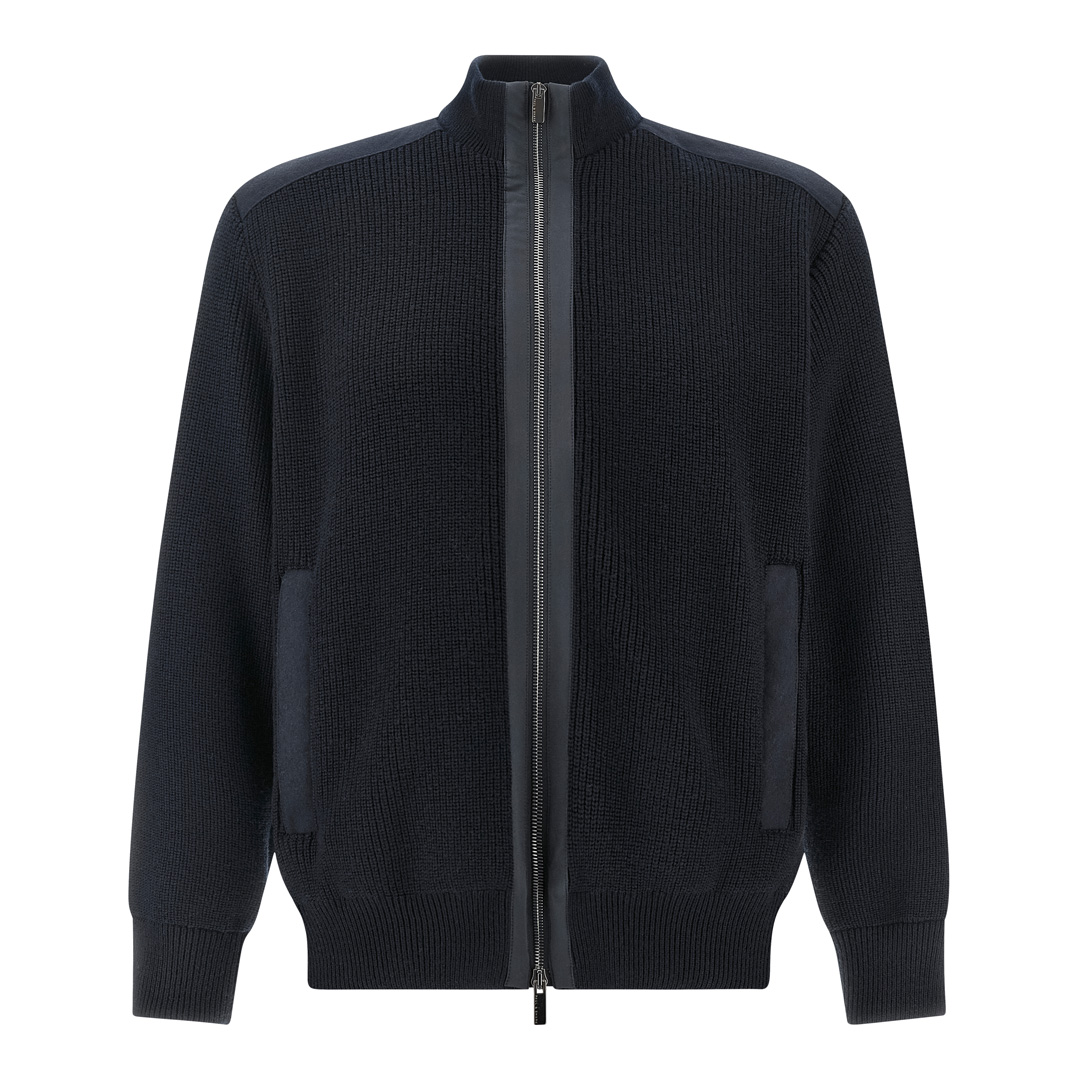 Paul & Shark , Cardigans, Male, Blue, L, Soft Cool Touch Wool Cardigan With Typhoon® Re-4X4 Stretch - Image 2