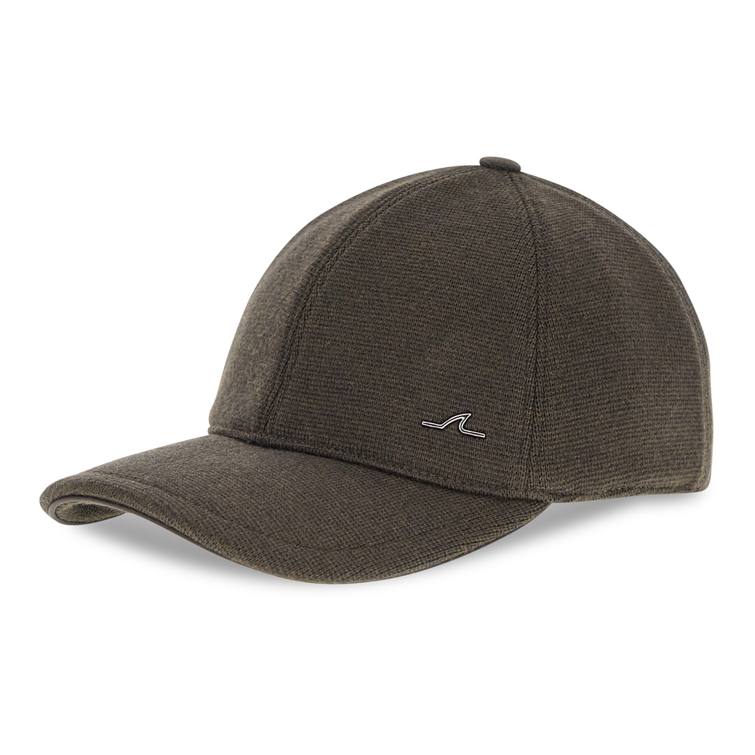 Paul & Shark Men's Brown Wool Baseball Cap With Metal Shark Fin - Image 2