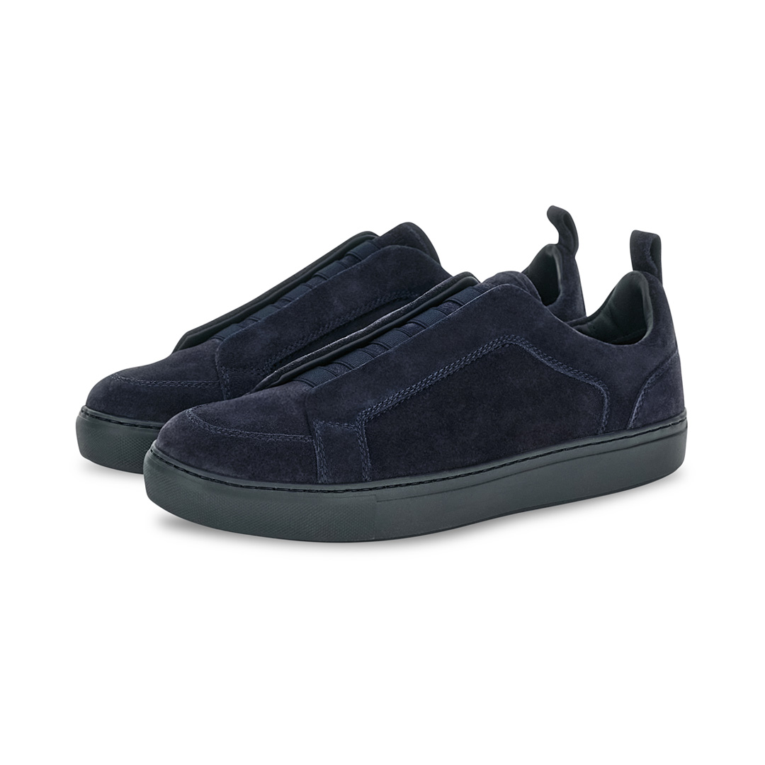 Paul & Shark Men's Blue Suede Slip-On Sneakers - Image 2