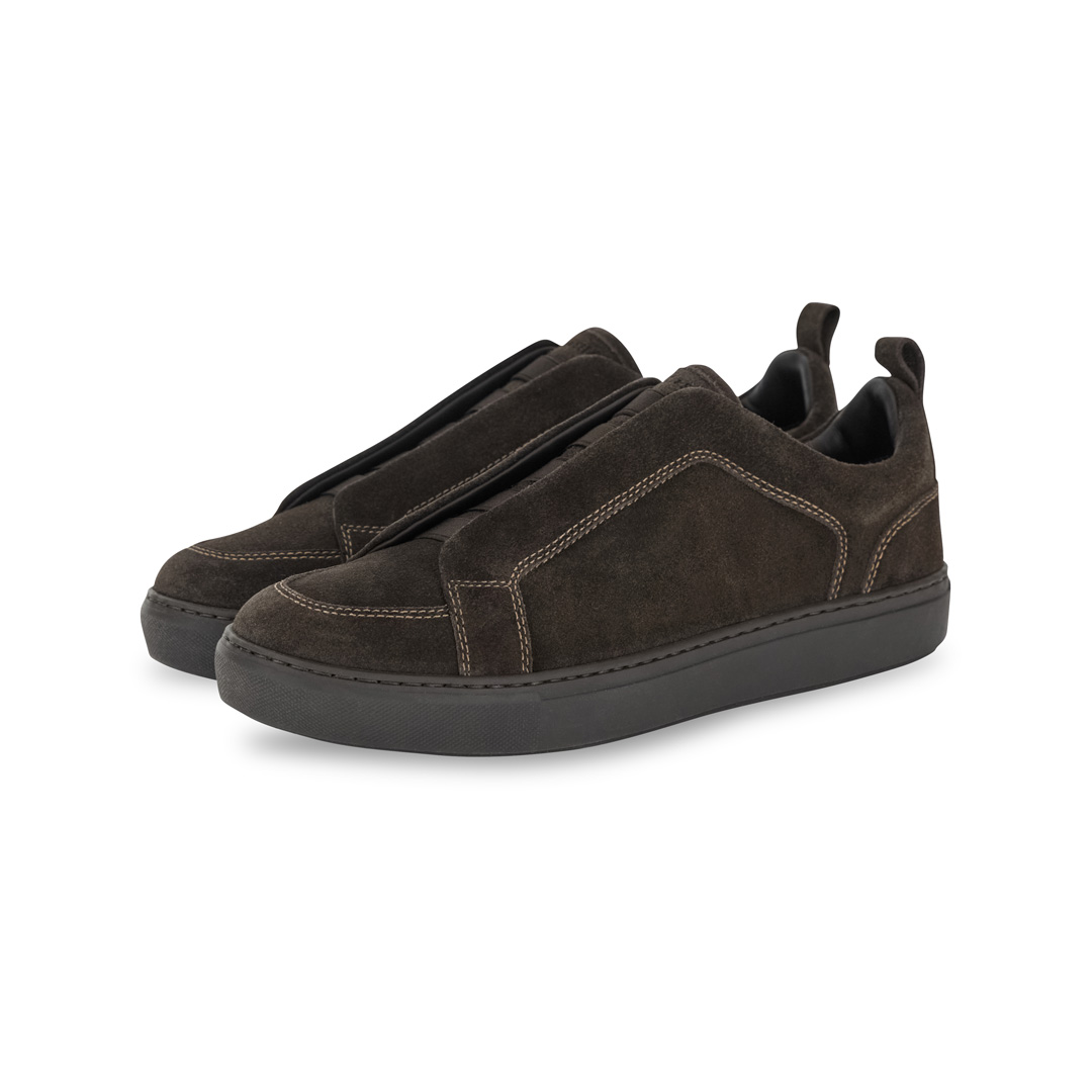 Paul & Shark Men's Brown Suede Slip-On Sneakers - Image 2