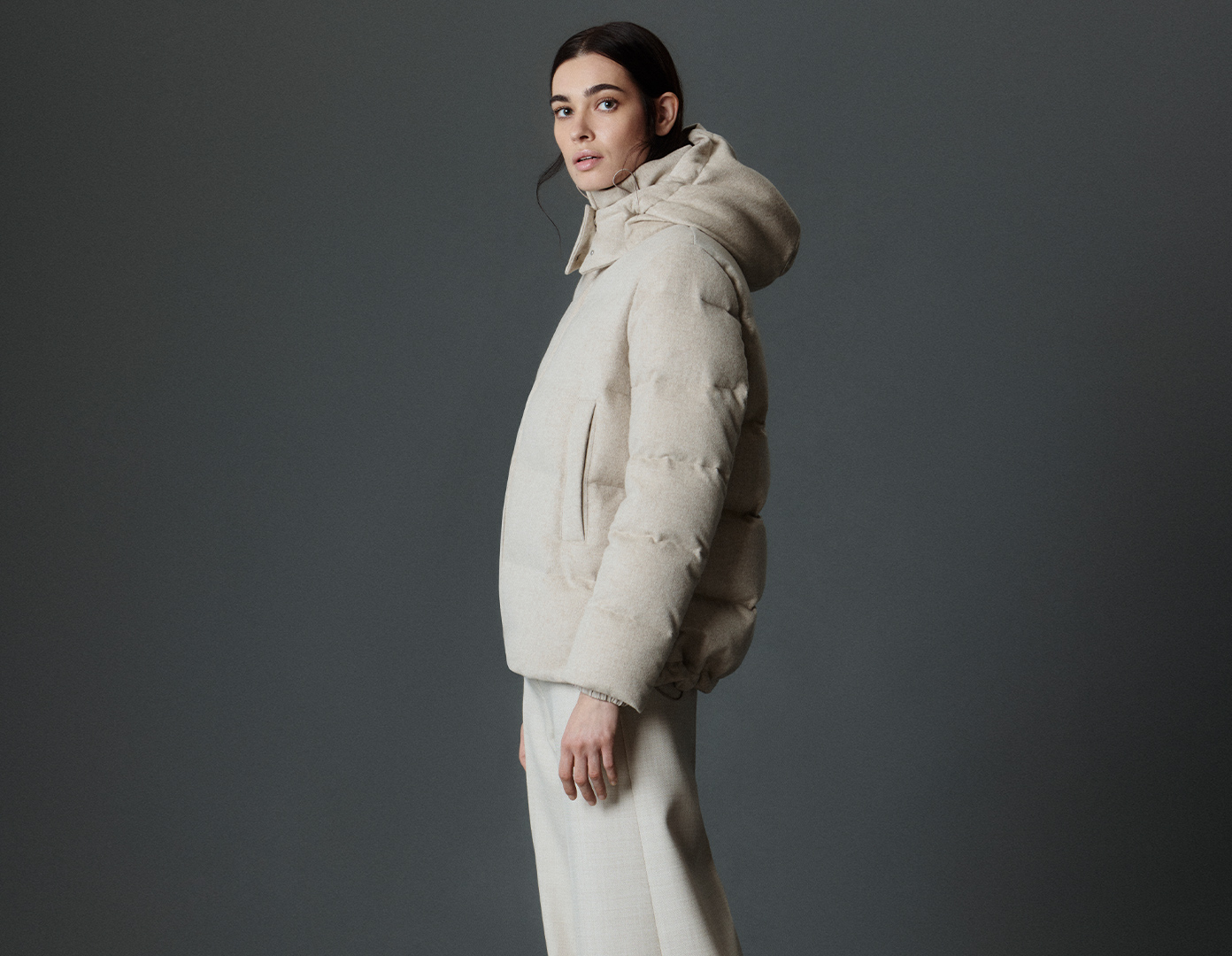 The warmth of cashmere, the freedom of a jacket.